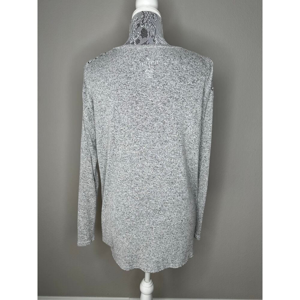 AMERICAN EAGLE Soft and Sexy Plush Lace Up Shoulder V Neck Oversized Pullover XS - Picture 5 of 8